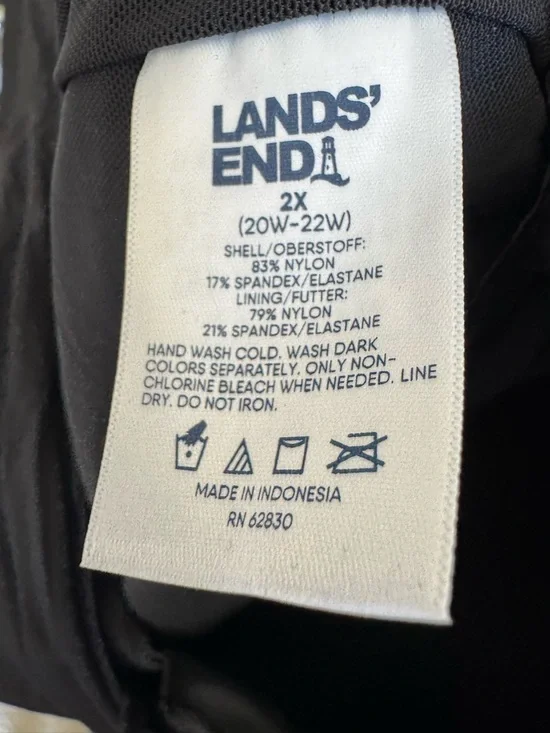 Lands' End One Piece Black Swimsuit NWOT Sz 2X - Picture 7 of 8